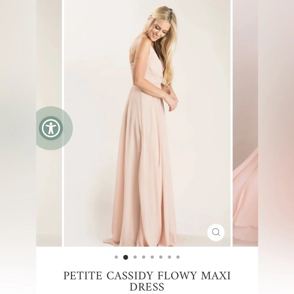 ✨NWT Morning Lavender Petite Cassidy Flowy Maxi Dress, Blush Pink - Picture 3 of 14